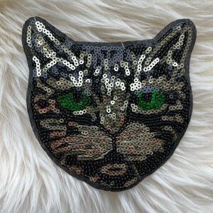 Sequin Cat Face Patch